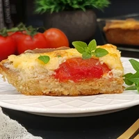Киш с томатами черри и базиликом